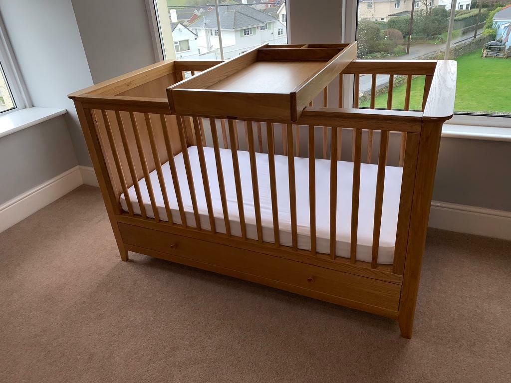 oak cot top changer